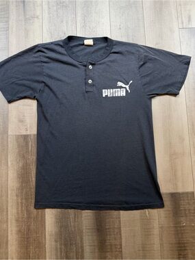VTG 70s Puma Panther Black Single Stitch T-Shirt True Vintage Womens XS USA Made